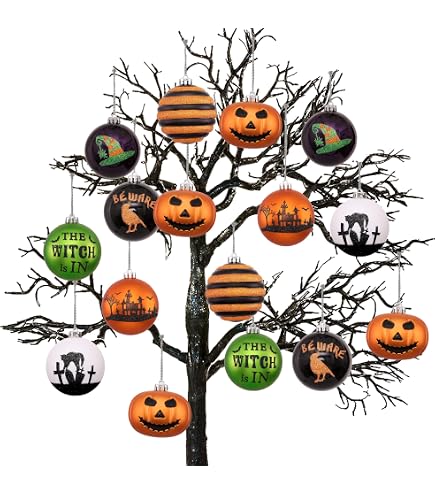 Amazon.co.jp: ハロウィンオーナメント 飾りボール16個入り 直径6cm